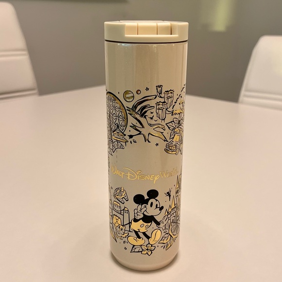 NEW STARBUCKS DISNEY WORLD MICKEY MOUSE 4 PARKS STAINLESS STEEL SHIMMER TUMBLER - Picture 9 of 11